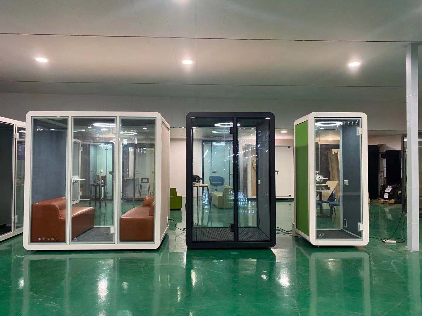 various booths showcase